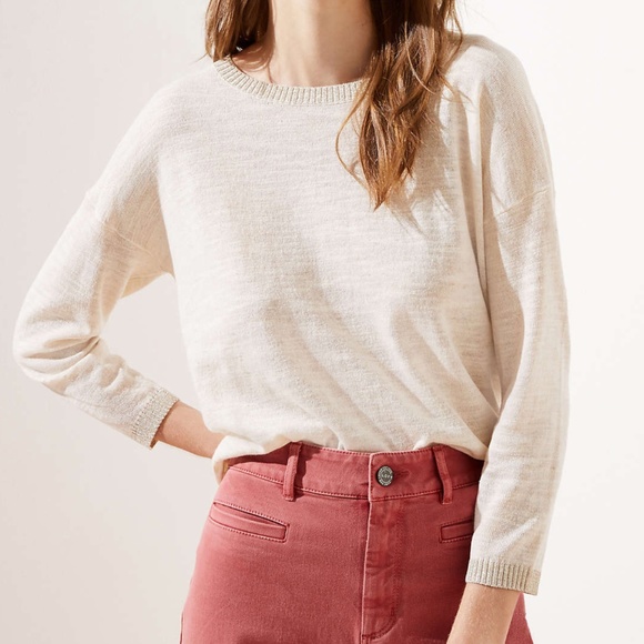 SHIMMER 3/4 SLEEVE SWEATER - Picture 2 of 3